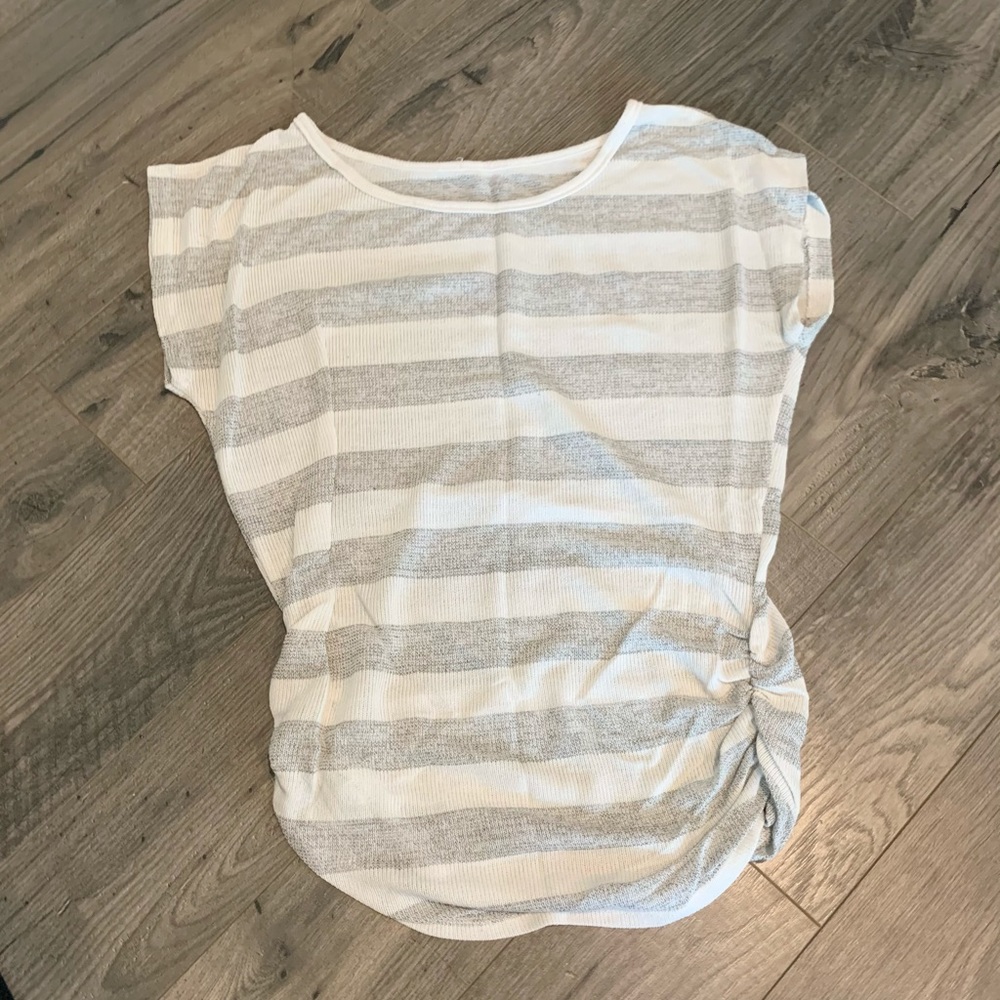 Gray and White T-Shirt